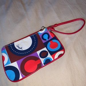 Coach Op Art Canvas Wristlet